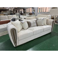 Canapé d'angle modulaire en velours capitonné de luxe italien, rembourré en mousse, avec pieds en bois massif, garantie 5 ans