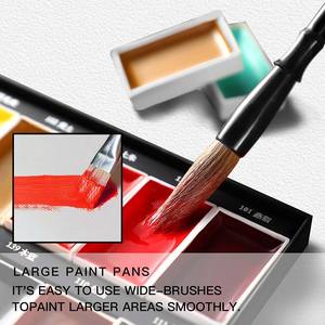 Juego de Paletas de Acuarelas de Bloque Grande de 12/24/36 Colores Paul Rubens, Materiales de Arte Profesionales para Adultos y Principiantes, Papel de Lienzo - Product Image 5