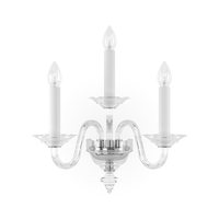 Lampe murale décorative de luxe en verre transparent fait main avec bras porte-bougie pour la maison, la villa, le salon, le hall d'hôtel