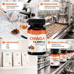 Complément alimentaire aux champignons Shecome, extrait de champignons, antioxydants, 120 capsules de champignons - Product Image 2