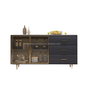 Table console en verre populaire au design moderne armoires de salon en bois armoire de buffet de cuisine armoires de salle à manger meubles de maison