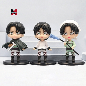 6 unids/set Eren Jaeger <span class=keywords><strong>Mikasa</strong></span> Rivaille <span class=keywords><strong>Levi</strong></span> Ackerman PVC Anime estatua acción <span class=keywords><strong>ataque</strong></span> en Titán figuras modelo Juguetes - Product Image 2
