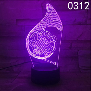 Vente en gros Veilleuse tactile multicolore pour instruments de musique Veilleuse couleur USB Veilleuse décorative accordéon cuir trompette violon - Product Image 3