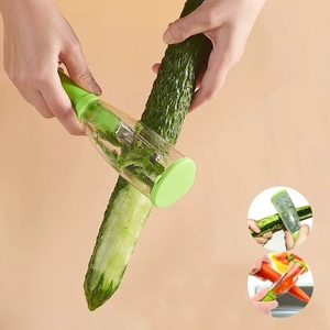 <span class=keywords><strong>Vendita</strong></span> calda di frutta e verdura pelapatate per uso domestico strumento da cucina multifunzionale tubo di stoccaggio del coltello da Peeling - Product Image 4