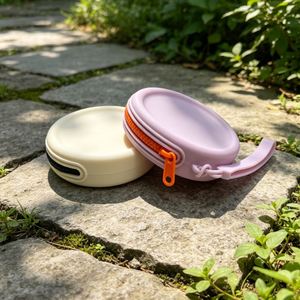 Custom Logo Silicone Waterproof Unisex Keychain <b>Pouch</b> Fashionable Portable Outdoor Use Small Coin Purse With Zipper Closure - Product Image 1