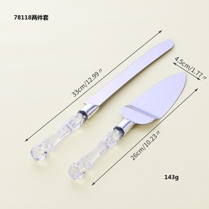 Juego de 2 Utensilios de Acero Inoxidable para Pizza y Pan: Cuchillo y Pala Triangular para Pastel, Herramientas para Hornear - Product Image 4