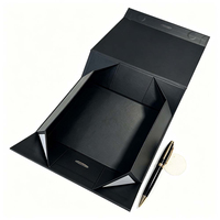 Boîte cadeau de luxe pliable à fermeture magnétique avec ruban en satin, emballage rigide personnalisé pour vêtements, bijoux, cadeaux de mariage