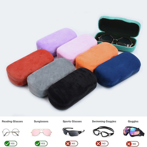 Bestpackaging kích thước lớn sang trọng nhung Kính mắt trường hợp kim loại Kính mát trường hợp kính đọc sách trường hợp cứng với logo tùy chỉnh - Product Image 2