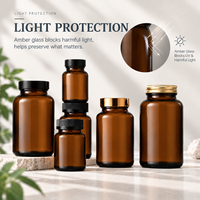 Complément alimentaire de qualité alimentaire 30ml 60ml 100ml 120ml 150ml Bouteille en verre à large ouverture pour capsules