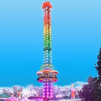 Tour de chute libre rotative, divertissante et palpitante, pour 12/16 personnes, intérieur/extérieur, à vendre