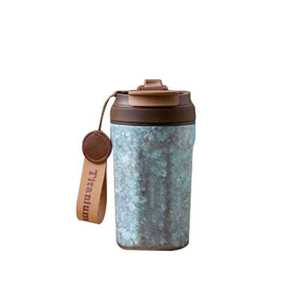 Wholesale Custom 420ml Business Gift Ultralight Portable Travel <b>Double</b> <b>Wall</b> Vacuum Insulated Pure Titanium Coffee <b>Cup</b> with Lid - Product Image 5