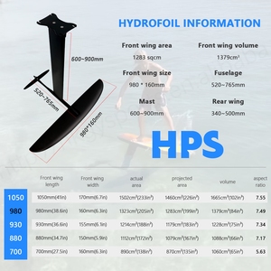 2025 Offre Spéciale HPS 980 Carbone Hydroptère Coureurs Intermédiaires Pompage Surf Foil Downwind Board High Lift Sports Nautiques Kit Hydroptère - Product Image 2