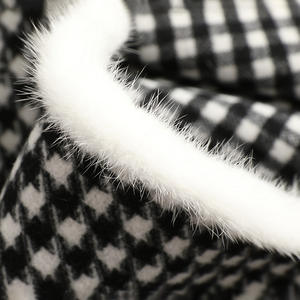 Hiver Laine Tranchée <span class=keywords><strong>Manteau</strong></span> <span class=keywords><strong>De</strong></span> Luxe Vison Col <span class=keywords><strong>De</strong></span> Fourrure Dames <span class=keywords><strong>Poule</strong></span> Laine Cachemire Manteaux - Product Image 5