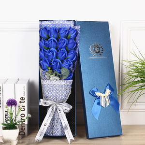 Cadeau créatif pour la Saint-Valentin, la fête des mères, pour petite amie, bouquet de fleurs artificielles, 18 roses, bouquet de savon dans une boîte cadeau - Product Image 4