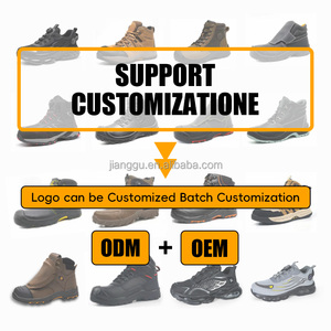 Bottes de sécurité <span class=keywords><strong>anti</strong></span>-perforation et antidérapantes à embout d'acier, double couche en tissu maille peau de litchi pour semelle intermédiaire, construction de semelle en PU, pour l'exploitation minière - Product Image 6