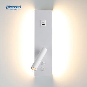Lampada <span class=keywords><strong>da</strong></span> <span class=keywords><strong>Parete</strong></span> in Alluminio 2W 10W 12W con Porta di Ricarica USB Type-C, Faretto LED Antiabbagliamento per Testiera Letto - Product Image 2