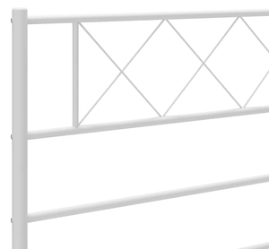 White Modern Metal <strong>Bed</strong> Frame with Headboard and Storage for Teenagers or <strong>Guests</strong> Living Room Use Dimensions 150*200cm - Product Image 6