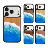 Coque de téléphone portable très vendue pour iPhone 18 Duo, anti-poussière, en bois massif naturel