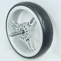 Roue avant de poussette pour bébé en plastique de 7 pouces avec pneu EVA pour accessoires de poussette