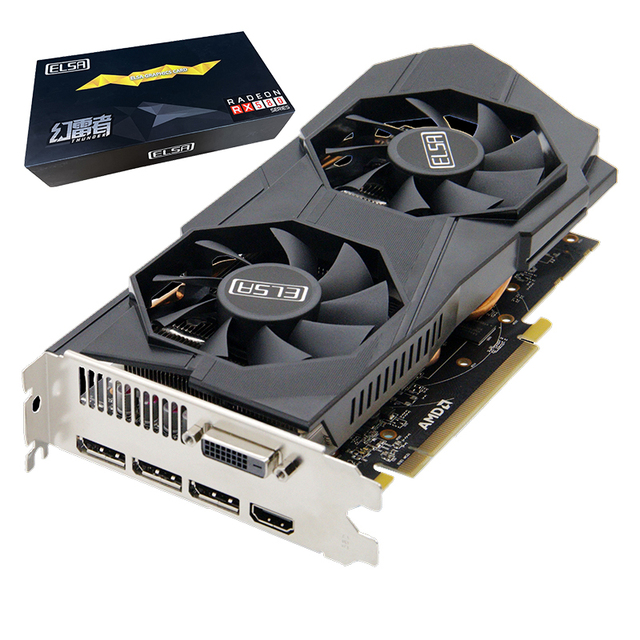RX580 Graphics Card 8GB 2048SP Dual Fan Video Card 256bit GDDR5 for Desktop Computer GPU for Gaming PC
