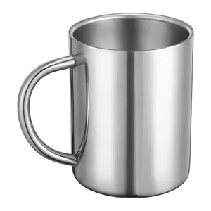 Coffee Mug Drinking Water Cups Eco-friendly Double Wall Insulated Stainless Steel Mugs Modern Business Gifts Steel Cup with Lid