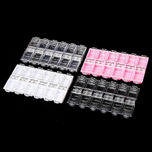 12 Slots Transparent Plastic <b>Nail</b> Storage Box Jewelry Charms Organizer Packaging <b>Case</b> for <b>Nail</b> Art - Product Image 4