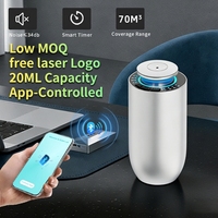 Diffuseur d'huiles essentielles portable USB rechargeable en métal sans eau, contrôlé par application, pour voiture, maison, hôtel, extérieur, usage domestique, 1 an