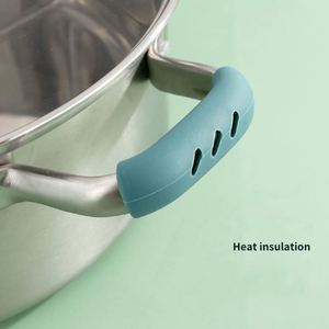 Universal Sustainable Silicone Pot Handle Covers Heat Resistant Non-Slip Grip Sleeves for <b>Cast</b> Iron Frying <b>Pans</b> Pots Anti-Scald - Product Image 3
