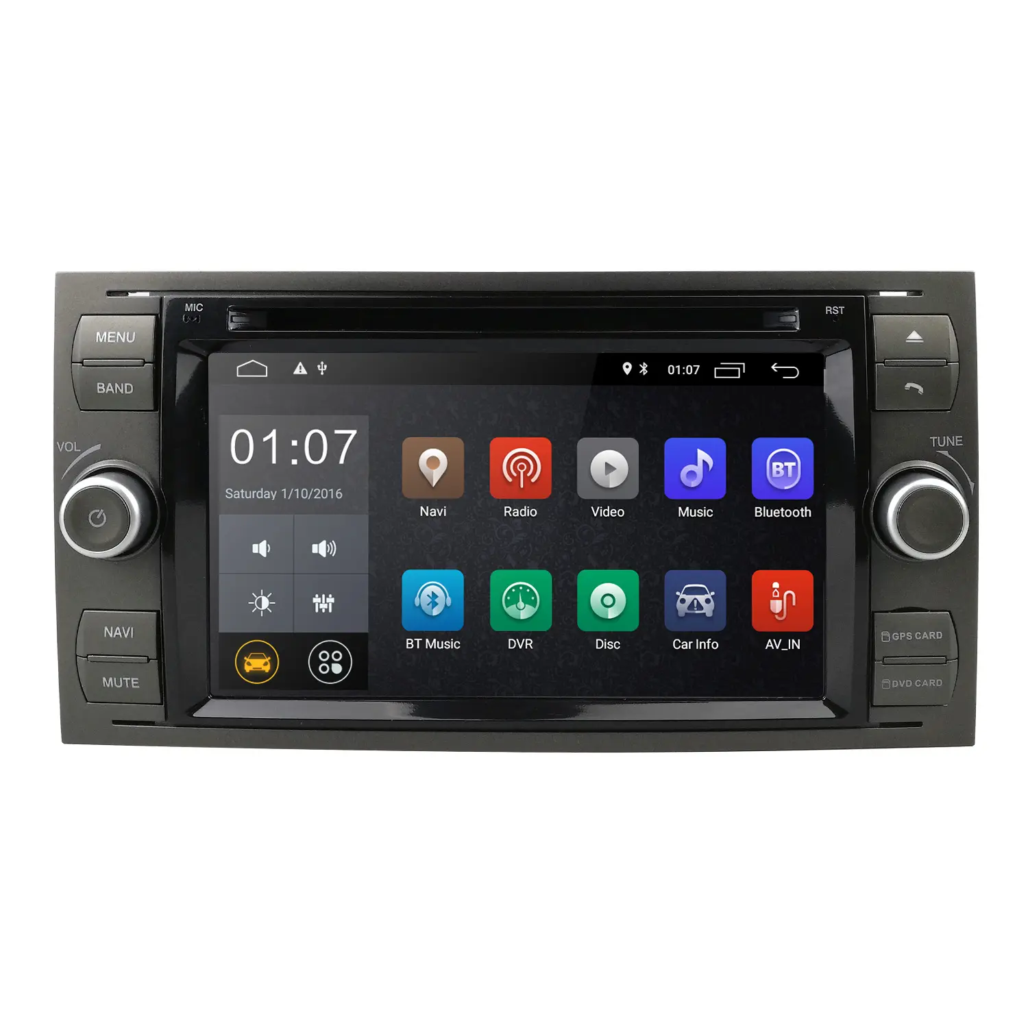 Đầu Dvd Xe Hơi Lõi Tứ 7Inch 2 + 16 Android 9.0 Cho Ford Focus Mondeo C Max S Max Fiesta Galaxy Transit Bộ Đàm Canbus Rds