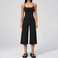 Ensemble de yoga pour femmes, pantalon et débardeur à bretelles, en nylon et élasthanne, séchage rapide, extensible dans les quatre sens