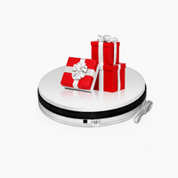 Plateau tournant motorisé électrique en velours pour présentation de produits, 45 cm x 35 cm
