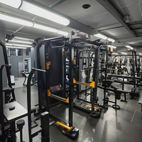 Cage de musculation commerciale multifonctionnelle avec barre de traction et rangement pour plaques – Équipement de musculation pour salle de sport