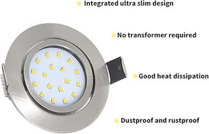 Plafonniers encastrés 5W Ultra Slim Réglable Down Light SMD 240V Led Plafonniers pour Salon Hôtel - Product Image 3