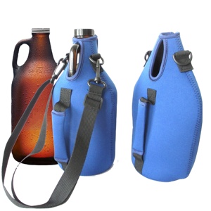 Insulated Neoprene Growler Carrier 64 Ounce Growler Jug Neoprene <b>Bottle</b> Cooler Sleeve - Product Image 4
