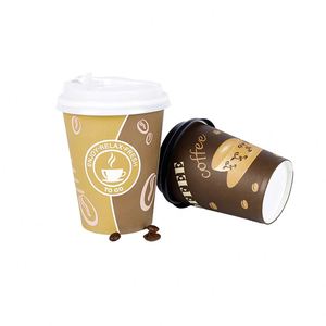 Gobelets à café jetables biodégradables comestibles en papier kraft à paroi simple imperméables pour boissons chaudes - Product Image 2