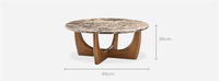 Table basse en marbre moderne de conception nouvelle, légère et élégante, avec pieds solides, facile à assembler, pour le salon
