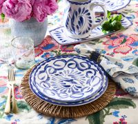 Assiette à salade en céramique, design floral unique, vaisselle en grès, ensemble d'assiettes à dîner, plat à salade en porcelaine
