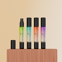 Flacon pulvérisateur portable 2-en-1 à double tête, design personnalisé, 10 ml, en verre transparent, pour huiles, parfums et cosmétiques