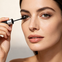 Tube de mascara double embout de 10 ml de qualité supérieure, avec capuchon ABS intégré, en PETG noir, emballage vide double face pour cils, vente en gros