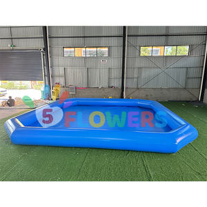 Piscina de agua azul de PVC comercial piscina inflable barata para niños con <span class=keywords><strong>bomba</strong></span> de aire gran oferta - Product Image 1