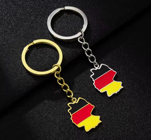 Llaveros de Acero Inoxidable con Mapa de País y Bandera, Resistentes a la Decoloración, Impermeables, Duraderos, para Souvenir o Uso Diario - Product Image 5