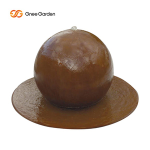 Fontaine à eau en acier corten personnalisable GNEE, rouge rouillé, résistante aux intempéries, moderne, pour jardin extérieur, montage au sol - Product Image 2