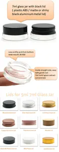 ग्लास ध्यान केंद्रित कंटेनर-7ML छोटे जार 7ml बोतल, श्रृंगार के लिए, आँख छाया, नाखून, पाउडर, तेलों, waxes, और shatters
