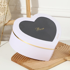 Hộp Quà Tặng Tình Yêu Thiết Kế Mới Bó Hoa Quả Hoa Hồng Màu Hồng Hộp Hoa Hình Trái Tim Ngày Valentine Có Cửa Sổ - Product Image 6