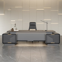 Meubles de bureau E0, table moderne haut de gamme, design de panneau, armoire latérale, table d'ordinateur de direction, écologique