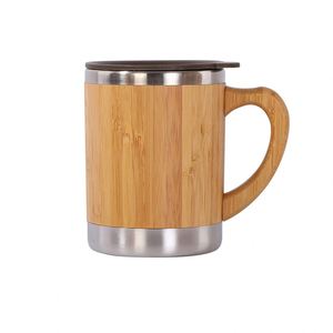 2021 Top Sellers Bamboo Stainless Steel Eco-Friendly Coffee Cup Tumbler 350ml/500ml Promotional Mug for Amason - Product Image 1