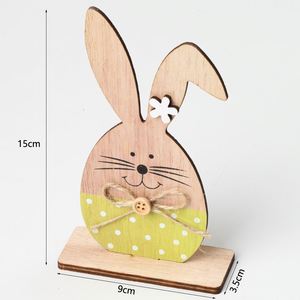 Manufacture Wooden <b>Easter</b> <b>Ornament</b> Decorations Creative Rabbit Design for Desktop Home Decor Dropshipping - Product Image 3