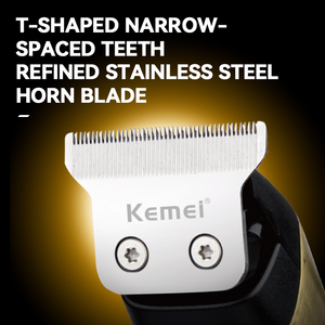 KEMEI Km-1577 Regolabarba <span class=keywords><strong>e</strong></span> Tagliacapelli Uomo Senza Fili 1500mAh in Metallo Stile Retrò 6000RPM Doppia Velocità Regolabile Ricarica USB per Modellare la <span class=keywords><strong>Barba</strong></span> - Prodotto di Fabbrica - Product Image 3