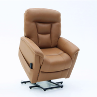 Fauteuil inclinable électrique à quatre moteurs en microfibre Geeksofa, fauteuil médical pour soins à domicile avec appui-tête et soutien lombaire électriques