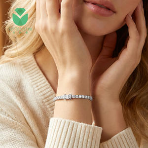 Pulsera de tenis Betterstar personalizada de oro blanco macizo de 14K/18K con diamantes cultivados en laboratorio de claridad VVS para mujer, regalo de boda, fabricante - Product Image 3